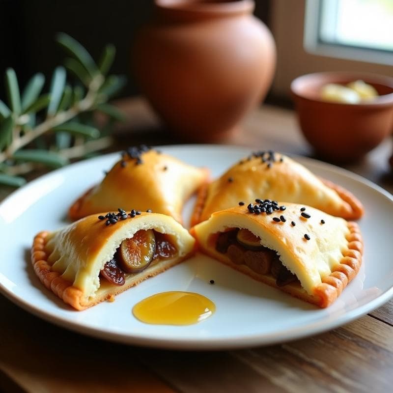 Empanadas de Queso de Cabra y Higos Caramelizados: Receta Griega en Airfryer con Masa de Yogur