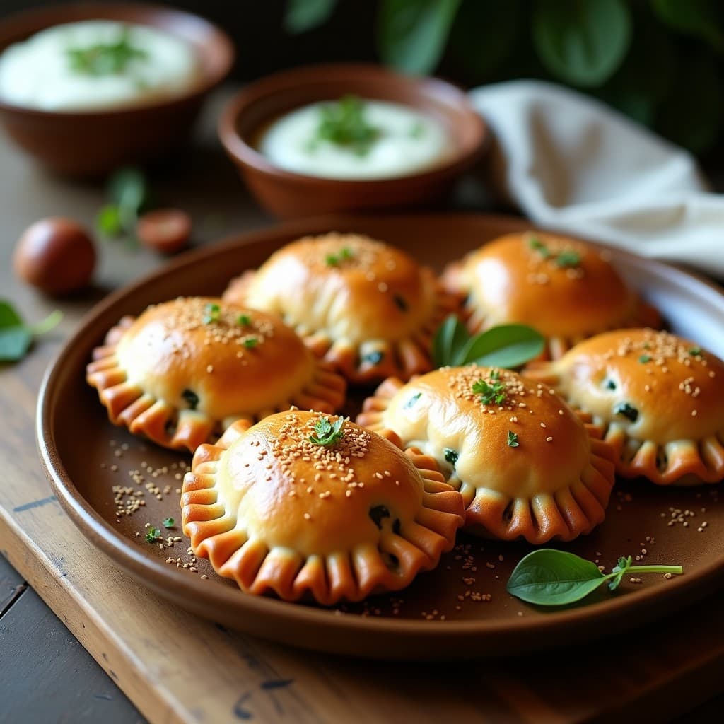 Empanadas de Queso de Castaña y Espinacas con Toque de Nuez Moscada: Receta Vegana al Horno
