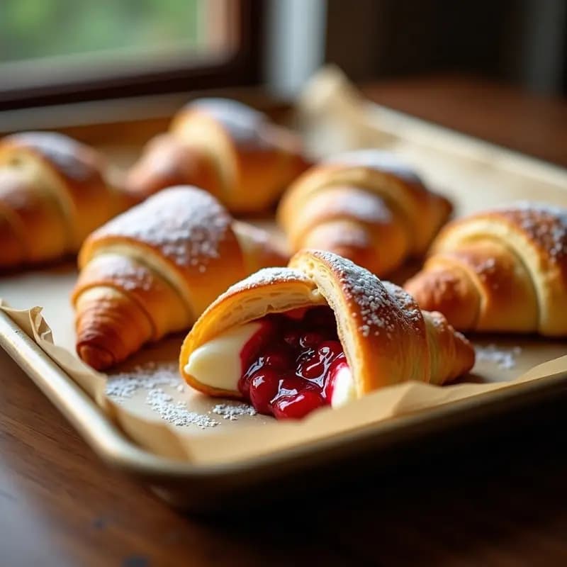 Empanadas de Queso Philadelphia y Mermelada de Frambuesa con Masa de Croissant: Receta Dulce-Salada Adictiva