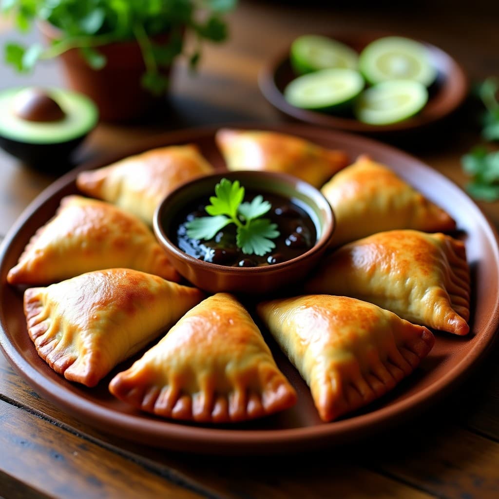 Empanadas de Quinoa y Espinacas con Salsa de Ajo Negro: Receta Peruana en Airfryer