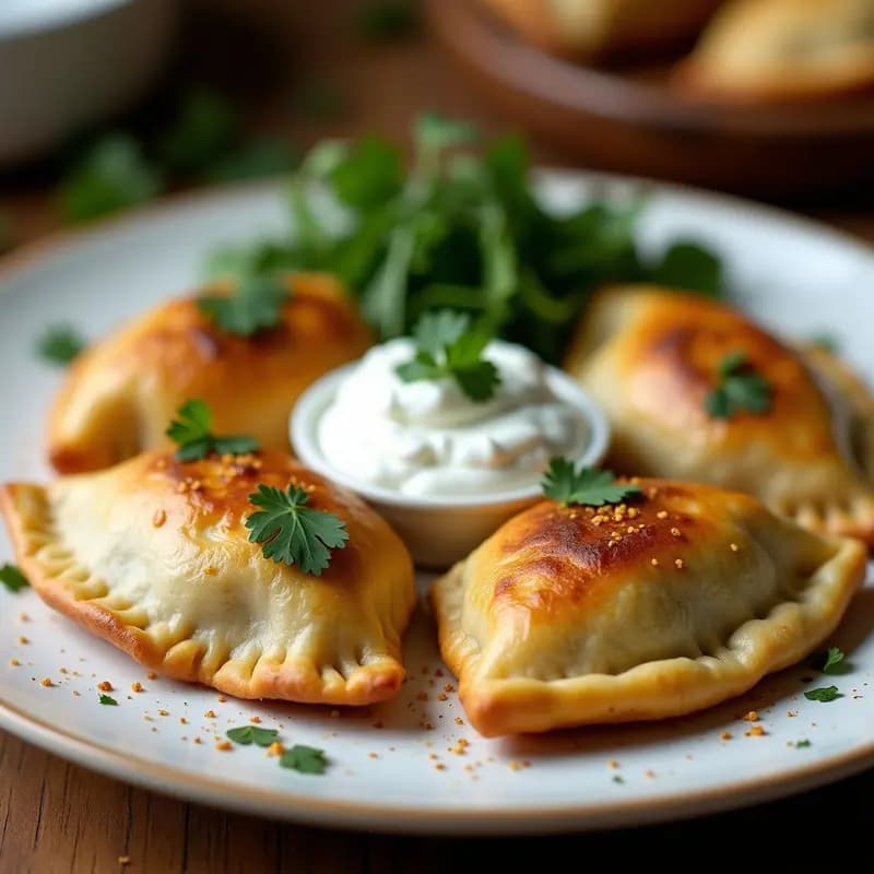 Empanadas de Quinoa y Espinacas con Salsa de Yogur Griego: Receta Argentina Vegana