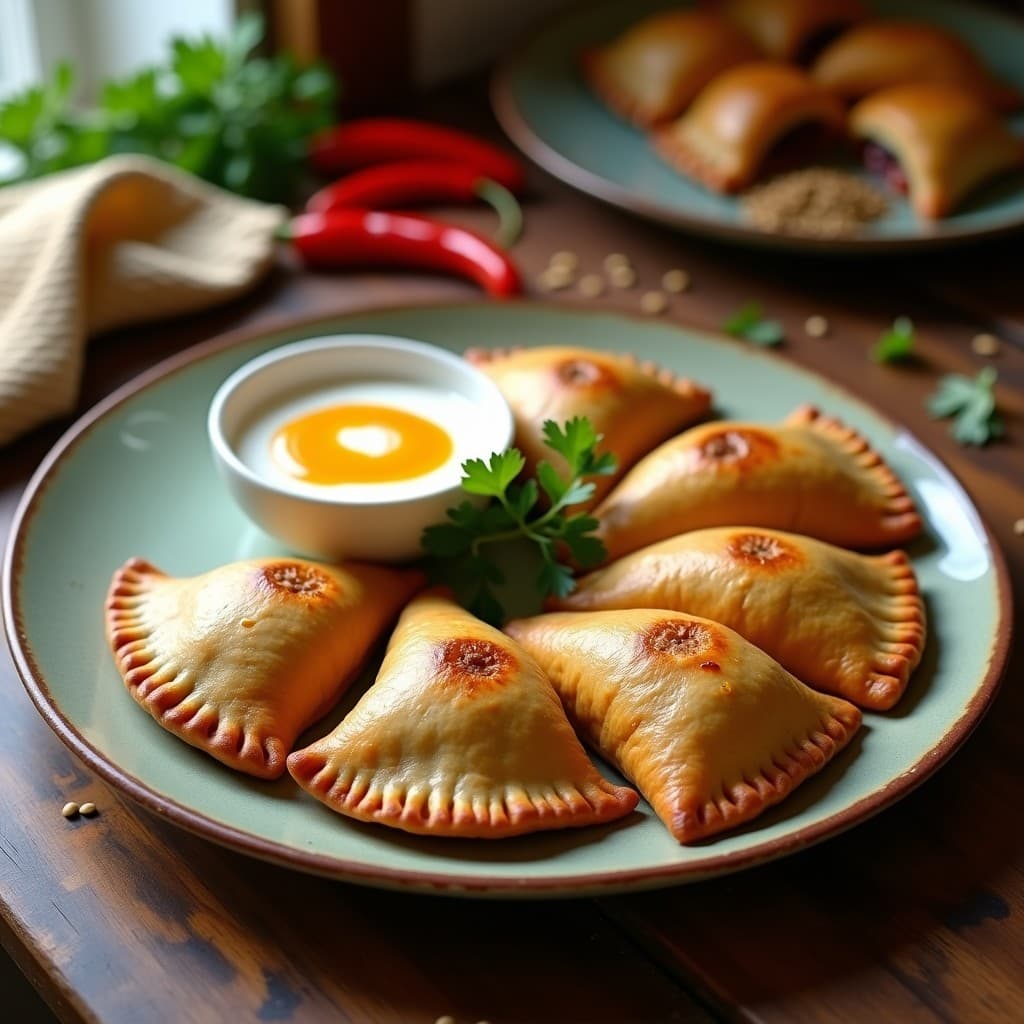 Empanadas de Quinoa y Pimiento Asado con Salsa de Yogur: Receta Peruana Sin Gluten