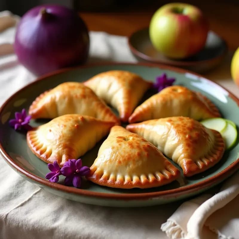 Empanadas de repollo morado y manzana: Receta Argentina Dulce-Salada en Horno