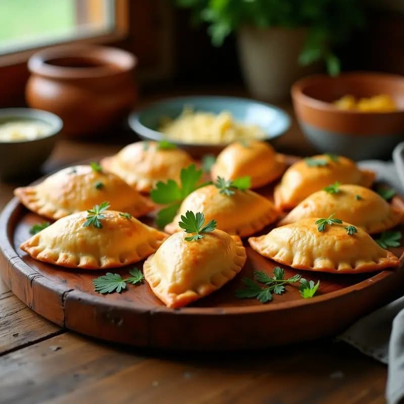 Empanadas Argentina de Soja Texturizada y Queso Tybo: Receta Vegana al Horno