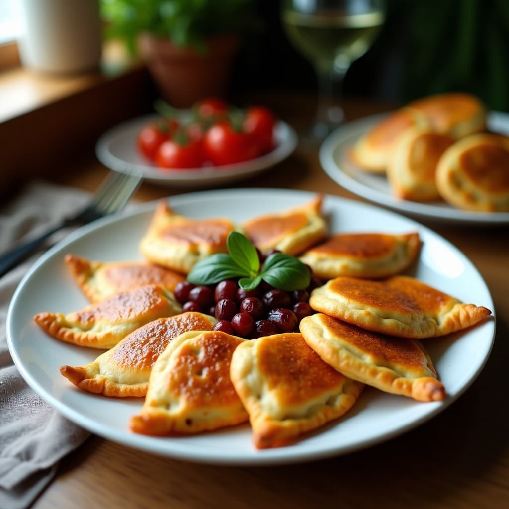 Empanadas de Carne de Soja Texturizada y Aceitunas Kalamata: Receta Griega en Horno