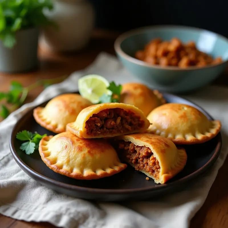 Empanadas de Harina de Sorgo y Carne de Jackfruit: Receta Brasileña Vegana y Sin Gluten