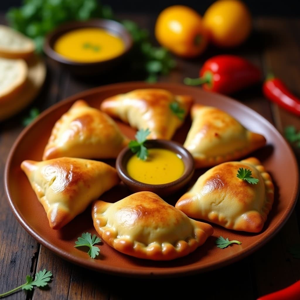 Empanadas de Harina de Sorgo con Relleno de Pollo al Curry Amarillo: Receta Peruana Sin Gluten