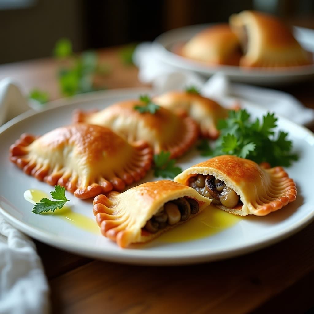 Empanadas de Sorgo y Puerro: Receta Vegana en Airfryer con Relleno de Setas y Azafrán