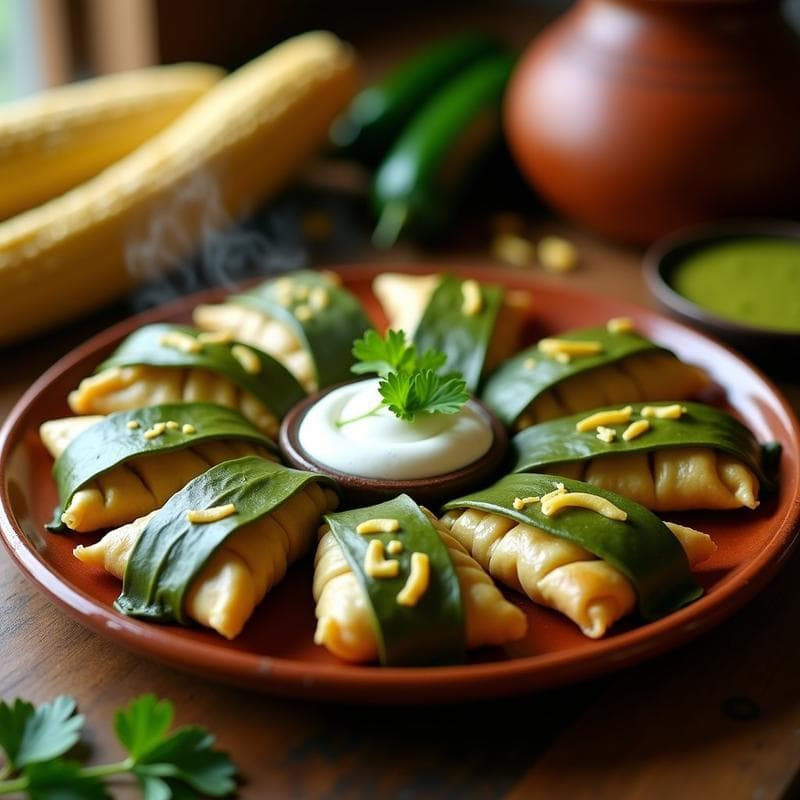 Empanadas de Tamal de Elote y Rajas con Chile Poblano: Receta Mexicana Tradicional en Olla Express