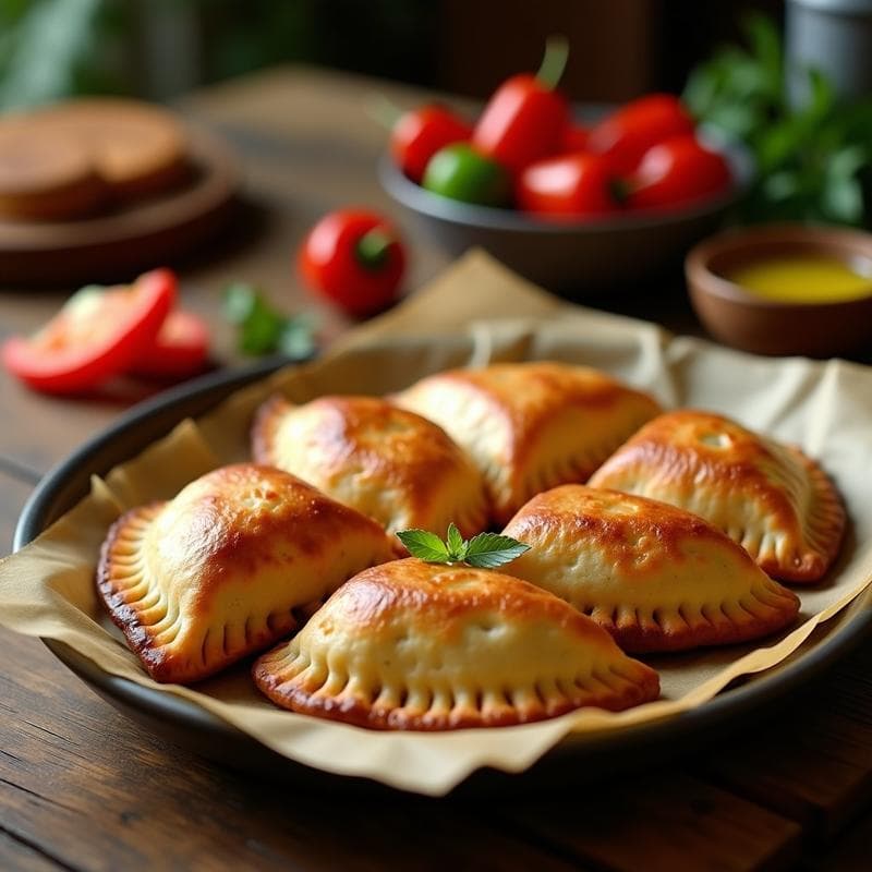 Empanadas de Tapioca Rellenas de Carne de Soja y Pimientos: Receta Brasileña Sin Gluten en 30 Minutos