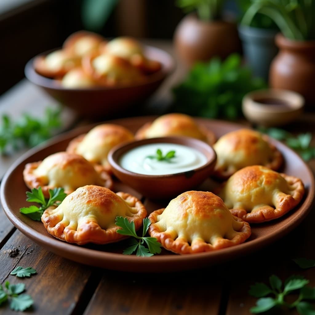 Empanadas de Tapioca y Espinaca con Queso de Macadamia: Aperitivo Brasilero Sin Gluten en Airfryer