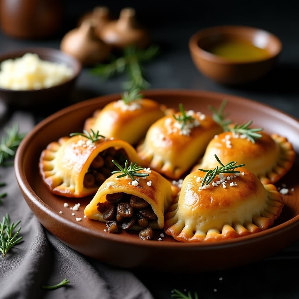 Empanadas de Harina de Teff con Relleno de Champiñones y Hierbas Provenzales: Receta en Olla Exprés Keto