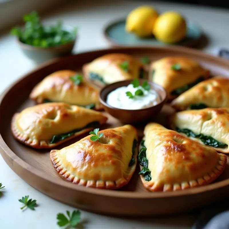 Empanadas de Harina de Teff Rellenas de Espinacas y Requesón: Receta Etíope Alta en Proteína