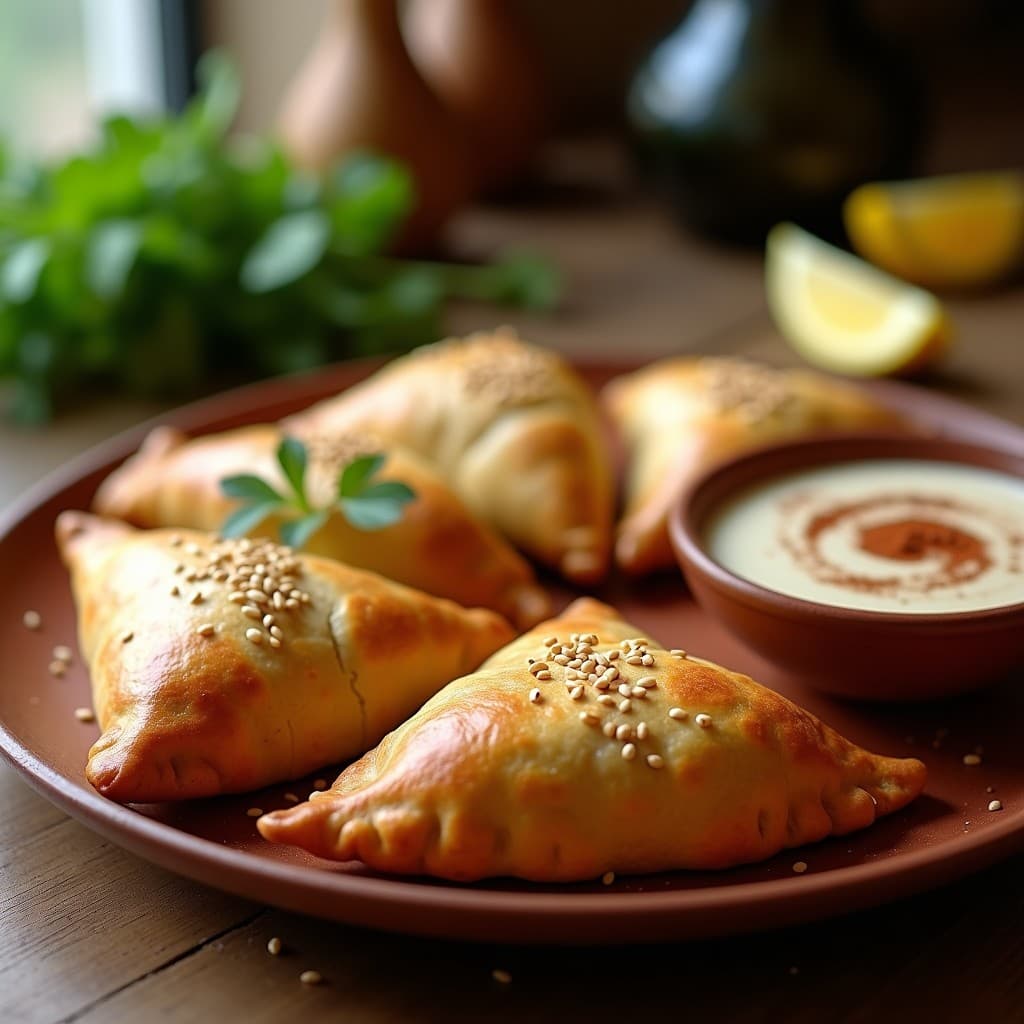Empanadas de Harina de Teff y Hongos Shiitake: Receta Etiopía Vegana en Airfryer
