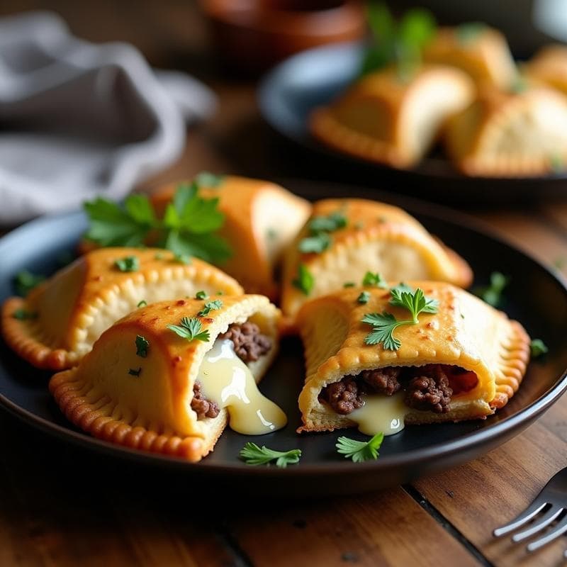 Empanadas de Ternera y Queso Azul con Masa de Coliflor: Receta Keto en Airfryer en 15 Minutos