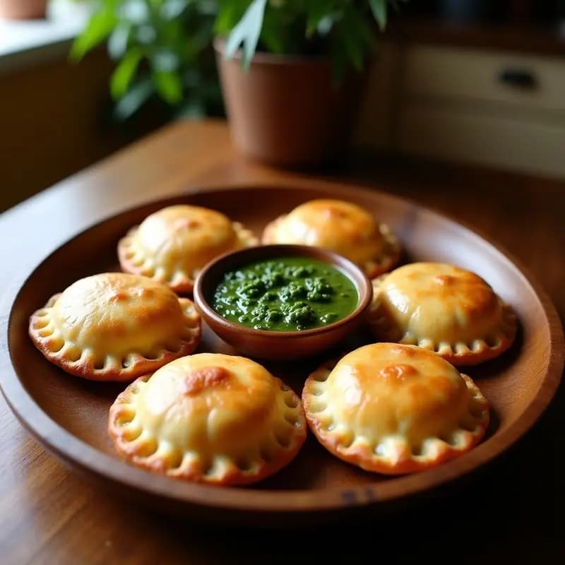 Empanadas de Tunas y Huevo Duro con Salsa de Chimichurri: Receta Argentina en Airfryer