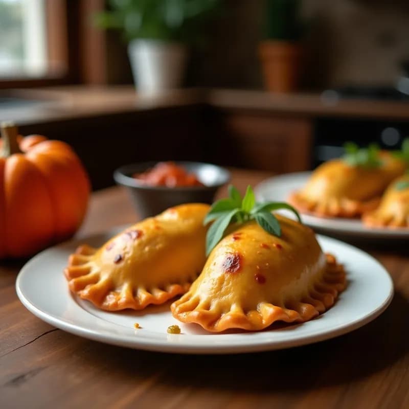 Empanadas Veganas de Calabaza Picante: Receta Crujiente en Airfryer en 20 Minutos