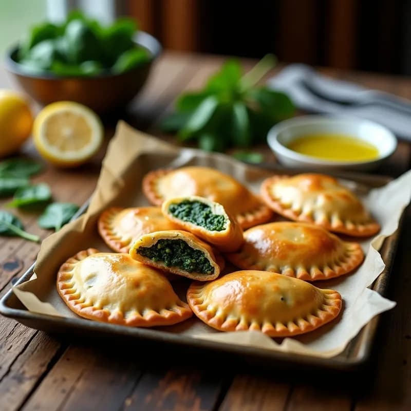 Empanadas Veganas de Espinacas y Tofu: Receta al Horno Sin Gluten y Crujientes