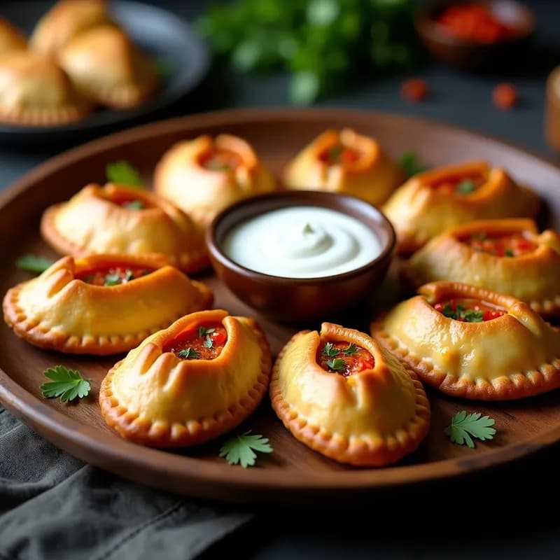Empanadas Veganas Picantes: Rellenas de Queso de Tofu y Pimientos en 30 Minutos