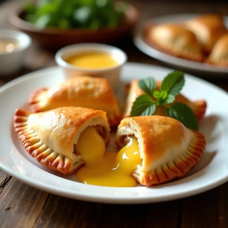 Empanadas de Viento Ecuatorianas: Masa Crujiente Rellena de Queso y Azúcar en Airfryer