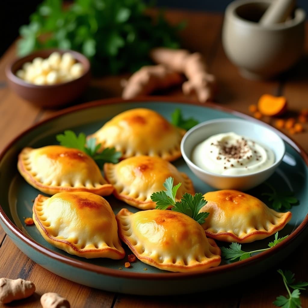 Empanadas de Yaca y Cúrcuma al Horno: Receta Vegana Colombiana Sin Gluten