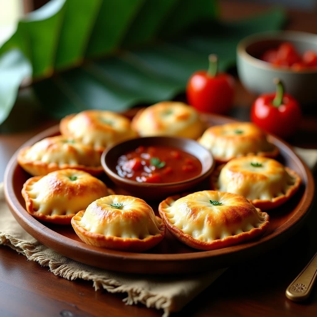 Empanadas de Yautía y Carne de Res con Salsa Criolla: Receta puertorriqueña en Airfryer