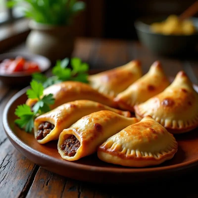 Empanadas de Masa de Yautía y Picadillo de Champiñones Portobello: Receta Puerto Riqueña Keto