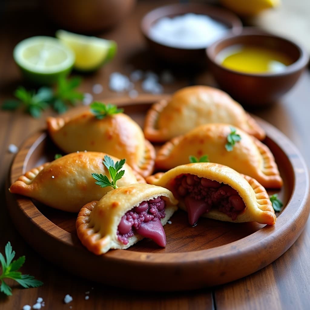 Empanadas de Yautía Morada Rellenas de Pulpo a la Gallega: Receta caribeña en airfryer