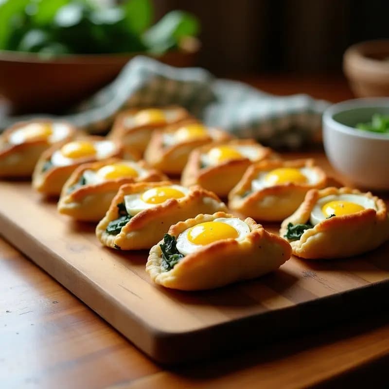 Empanadas de Yema de Huevo y Espinacas con Masa de Almendra: Receta Keto en Thermomix