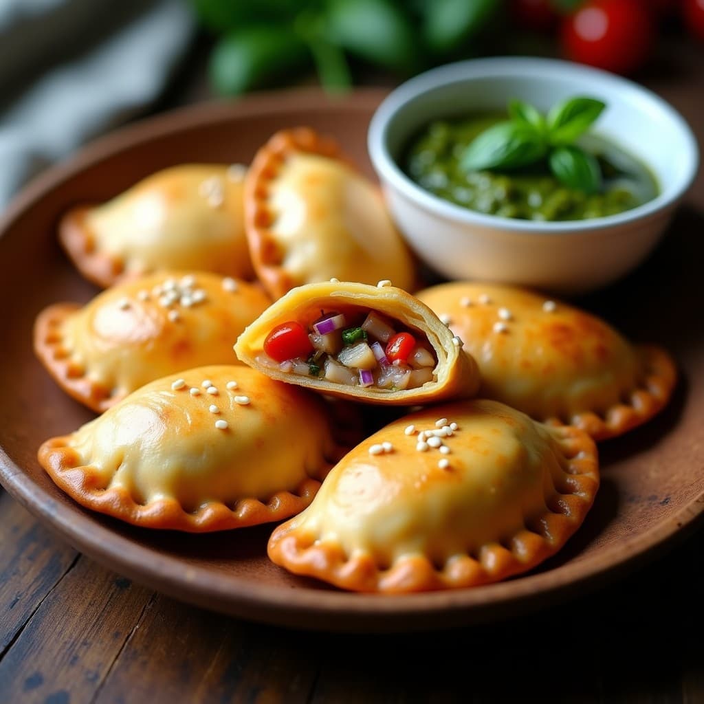 Empanadas de Masa de Yuca con Relleno de Atún Ahumado y Pesto de Espinacas: Receta Cubana en Olla Exprés