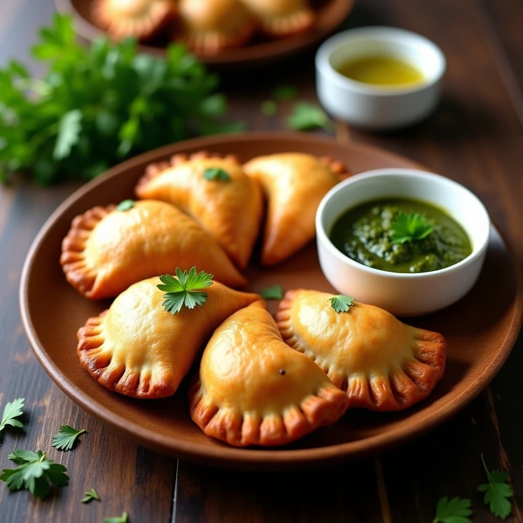 Empanadas de Yuca y Bistec de Soja: Receta Vegana Argentina en Airfryer con Chimichurri