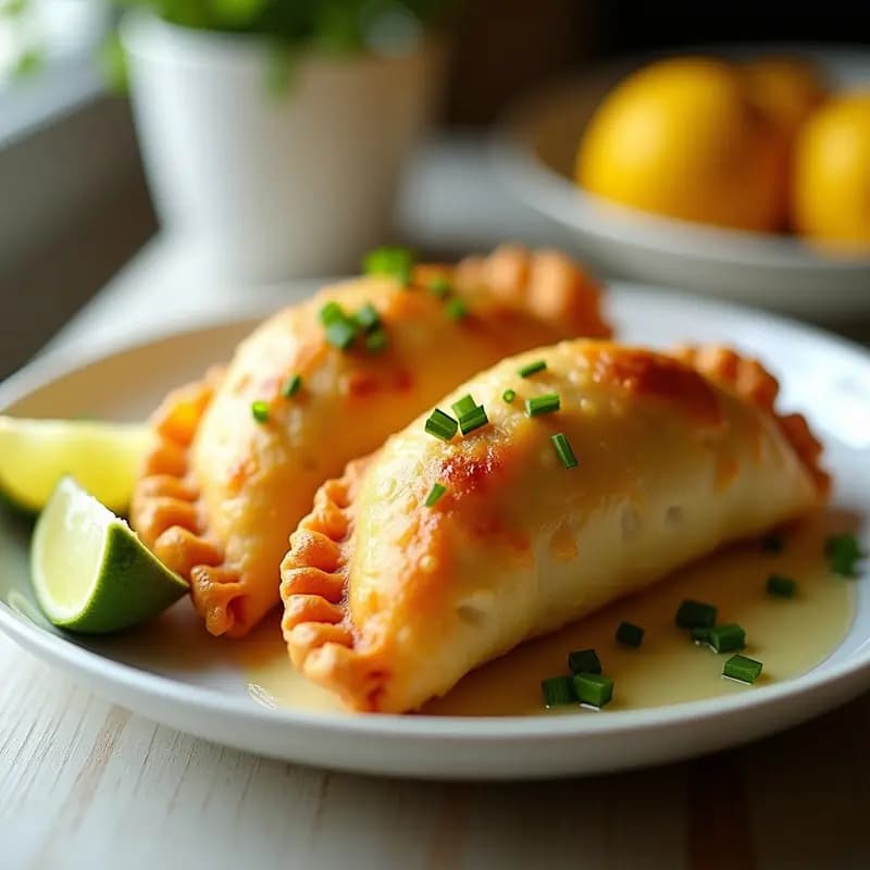 Empanadas de Masa de Yuca Rellena de Carne de Cangrejo y Yuzu: Receta Japonesa en Airfryer