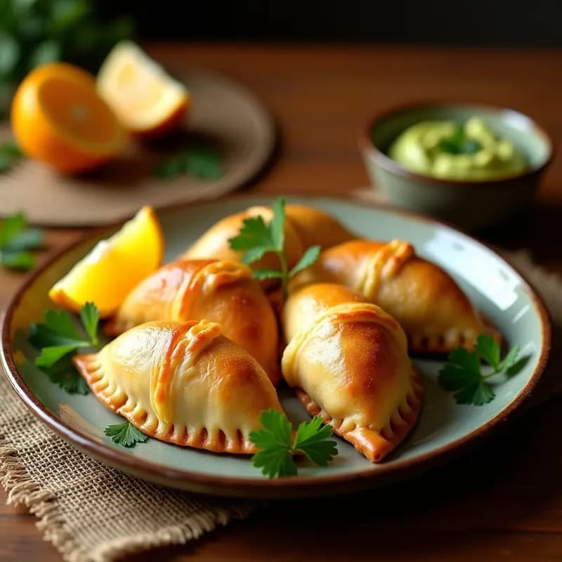 Empanadas de Yuca Rellenas de Carne de Cabra Estilo Dominicana