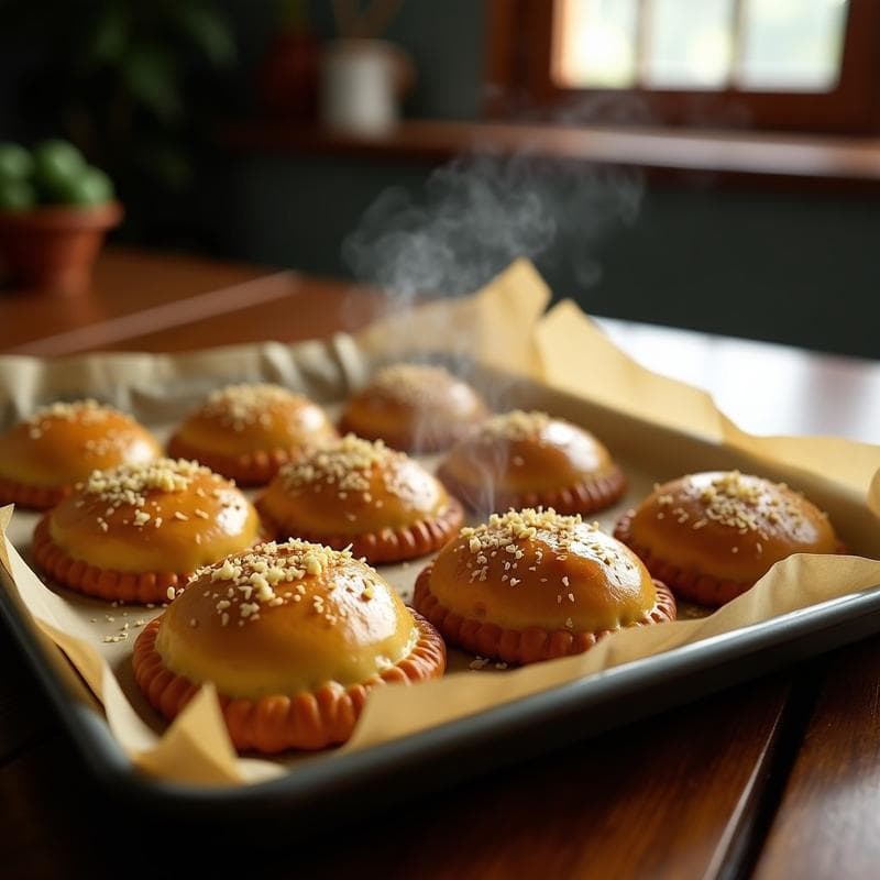 Empanadas de Yuca Rellenas de Carne de Res y Pascualina: Receta Uruguaya en Horno