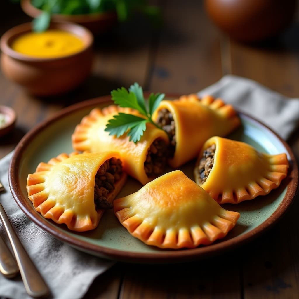 Empanadas de Yuca y Champiñones con Salsa de Ají Amarillo: Receta Ecuatoriana Vegana