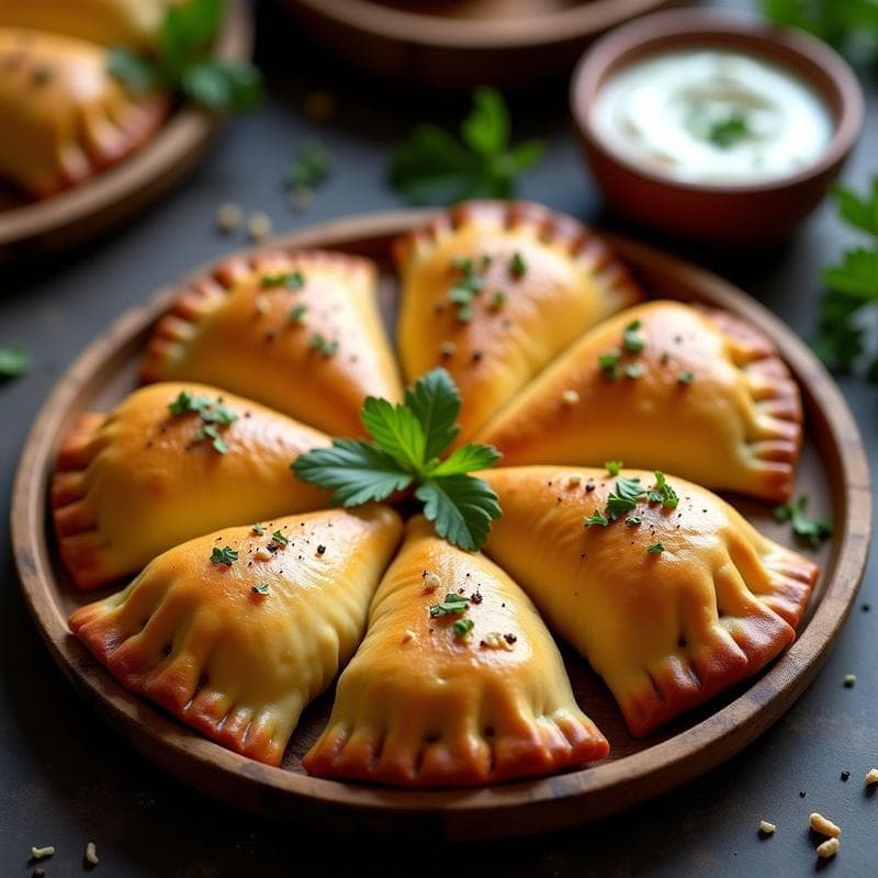 Empanadas de Yuca Rellena de Champiñones y Queso de Cabra: Receta Colombiana en Horno
