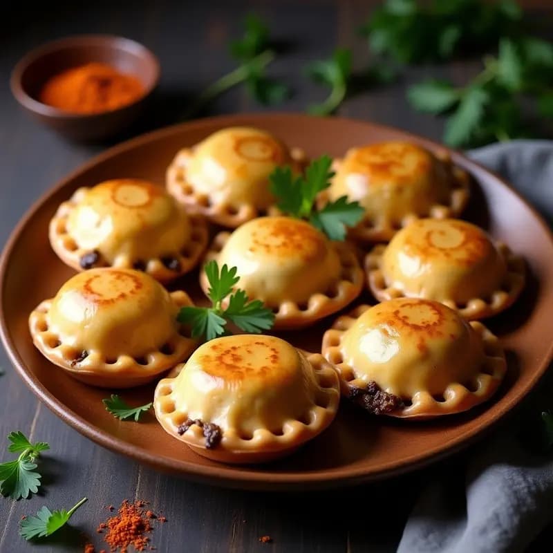 Empanadas de Yuca Rellenas de Champiñones Portobello: Aperitivo Colombiano Vegano y Sin Gluten