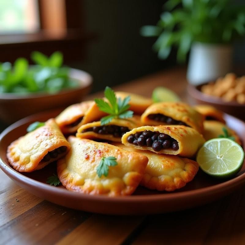 Empanadas de Yuca y Chipotle con Relleno de Frijoles Negros: Receta Colombiana Keto