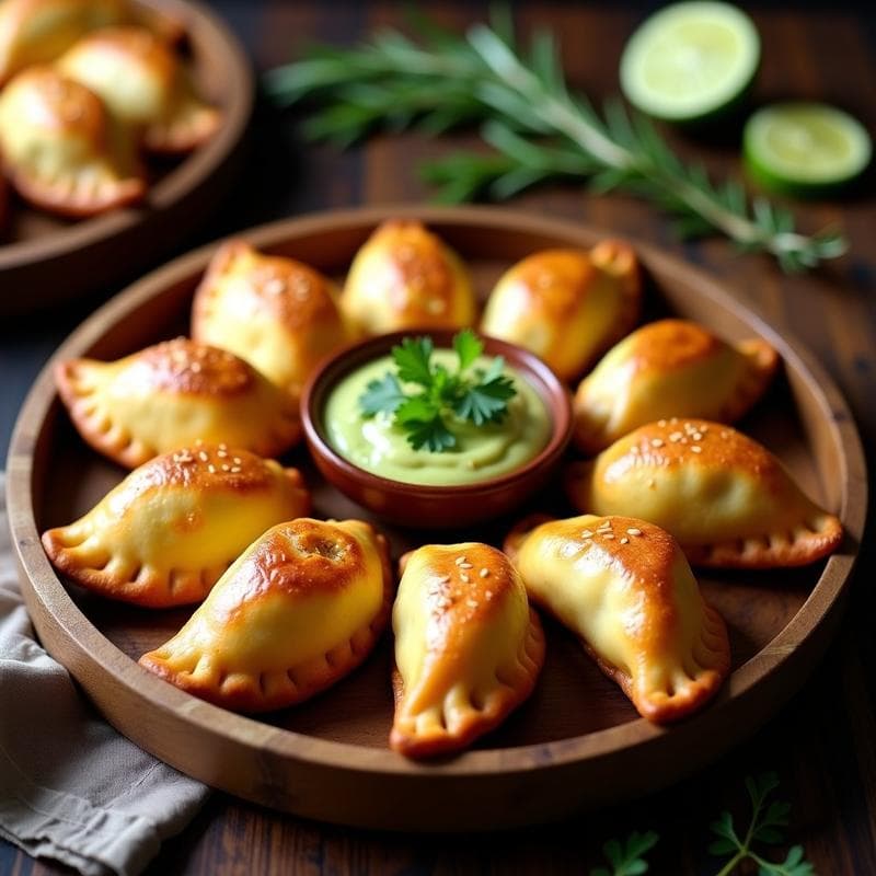 Empanadas de Yuca y Chorizo de Berenjena: Receta Colombiana Keto en Horno