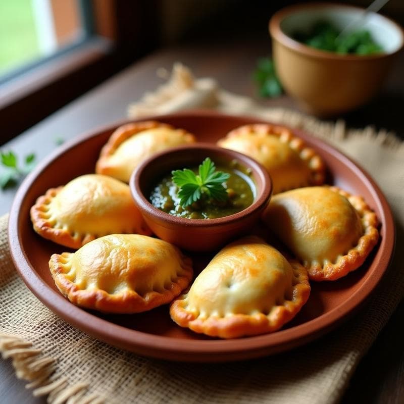 Empanadas de Yuca y Chorizo Vegano con Chimichurri: Receta Argentina Sin Gluten