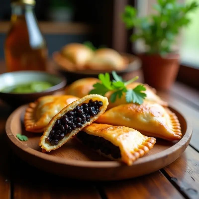 Empanadas de Yuca Rellena de Congrí: Aperitivo Cubano Vegano y Sin Gluten
