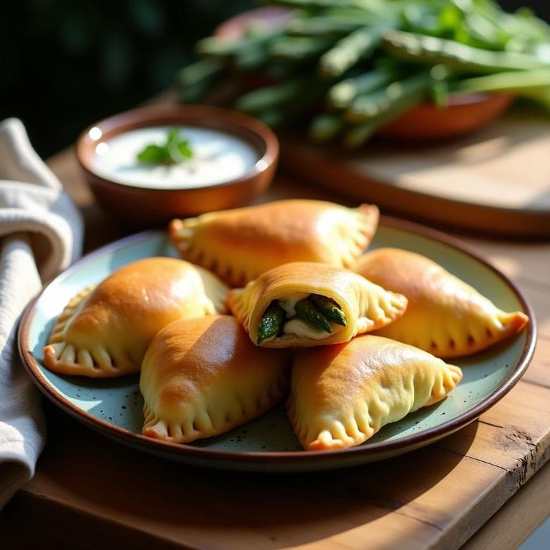 Empanadas de Yuca y Espárragos con Queso de Mandioca: Receta Brasilera Sin Gluten y Crujiente