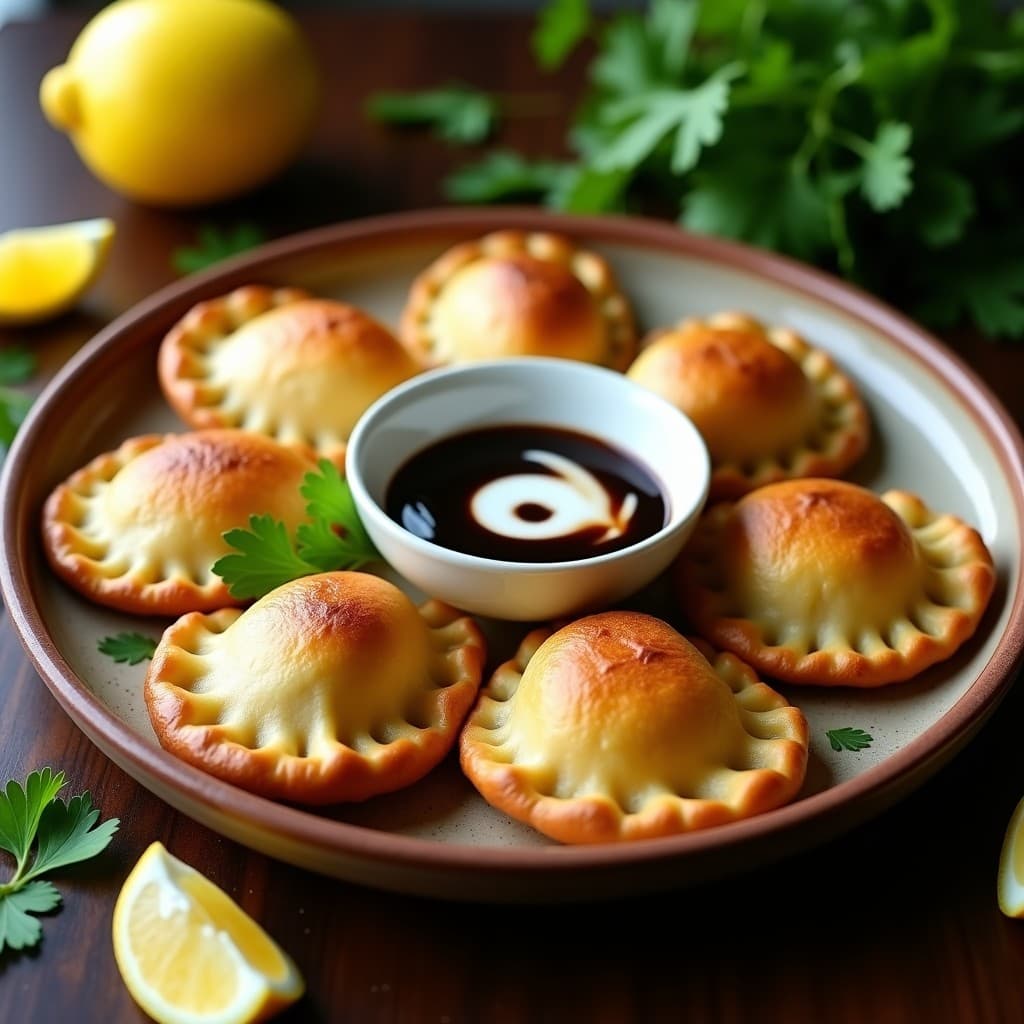 Empanadas de Yuca y Espárragos con Salsa de Ajo Negro: Receta Colombiana Sin Horno