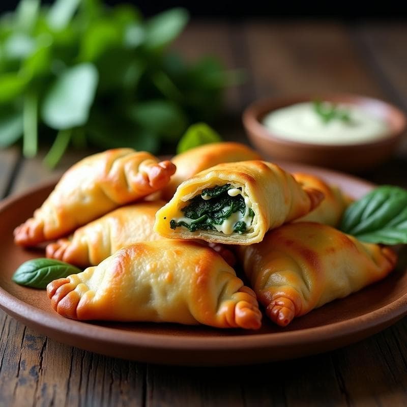 Empanadas de Yuca Rellena de Espinaca y Queso de Anacardos: Receta Vegana Sin Horno
