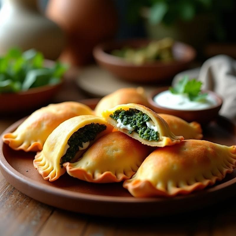 Empanadas de Yuca y Espinacas con Queso de Anacardos: Receta Venezolana Sin Lactosa en Airfryer