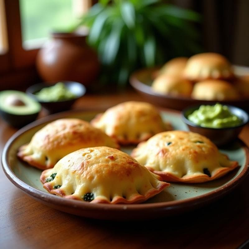 Empanadas de Yuca Rellenas de Espinacas y Queso de Castañas: Receta Colombia Sin Harina