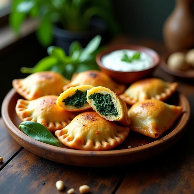 Empanadas de Yuca Rellenas de Espinacas y Queso Vegano: Receta Sin Gluten en Airfryer