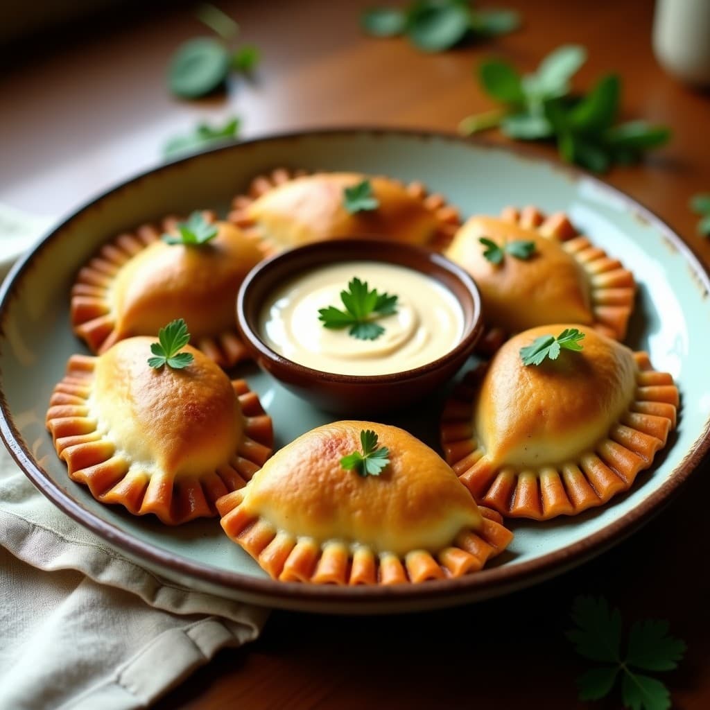 Empanadas de Yuca y Espinacas con Salsa de Tahini: Receta Vegana Sin Gluten de Colombia