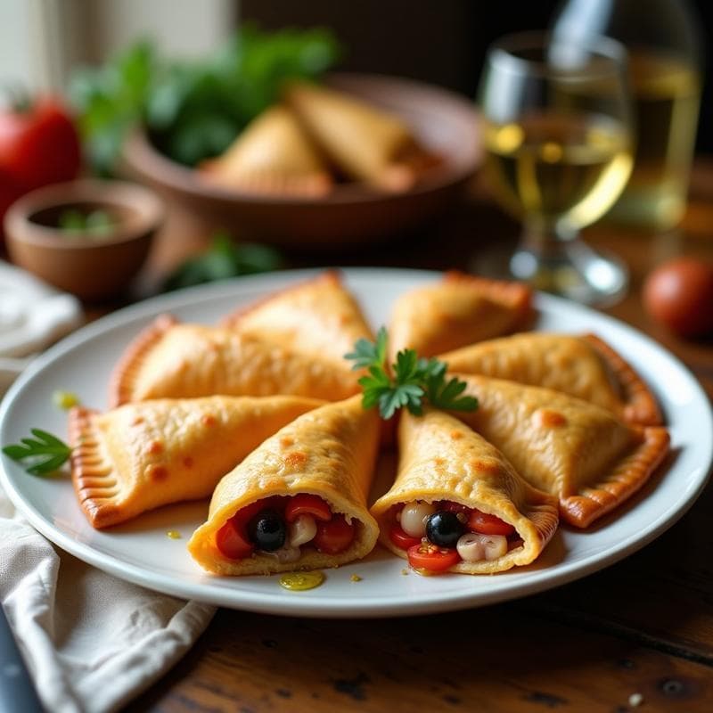Empanadas de Yuca Rellenas de Hobz Biz-Zejt: Receta Malta-Española Sin Harina en Airfryer