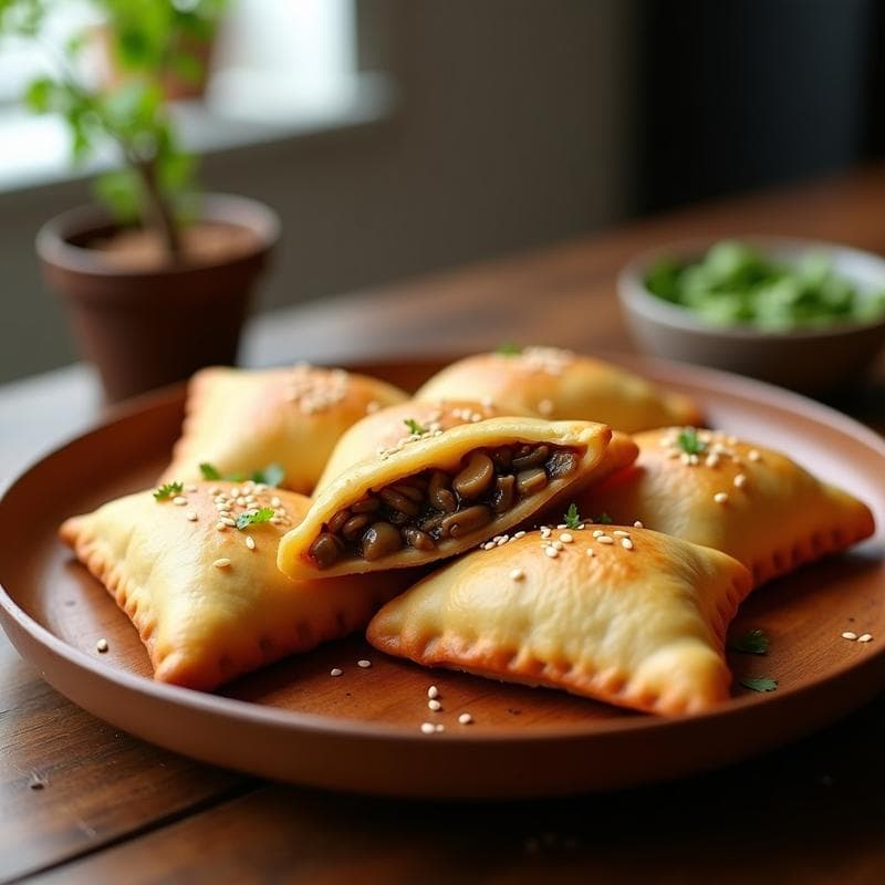 Empanadas de Yuca y Hongo Shiitake: Receta Vegana y Sin Gluten en Airfryer
